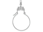 FJC Finejewelers 14k White Gold Filigree Charm Holder