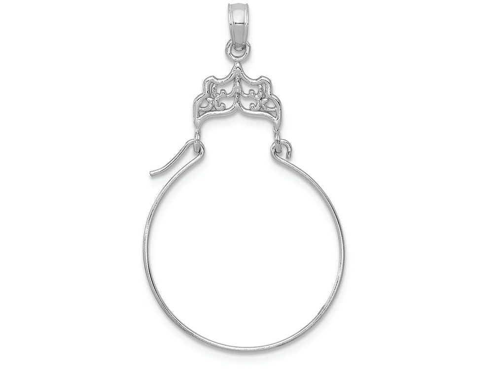 FJC Finejewelers 14k White Gold Filigree Charm Holder