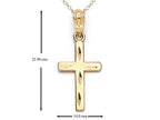Finejewelers 14k Yellow Gold Bright Cut Cross Pendant Necklace - Chain Included