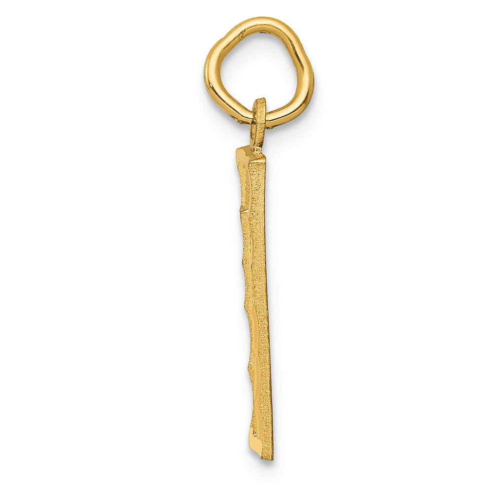 FJC Finejewelers 14k Yellow Gold Casted Medium Bright Cut Number 1 Charm