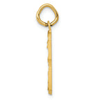 FJC Finejewelers 14k Yellow Gold Casted Medium Bright Cut Number 3 Charm