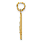 FJC Finejewelers 14k Yellow Gold Casted Medium Bright Cut Number 4 Charm