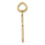 FJC Finejewelers 14k Yellow Gold Casted Medium Bright Cut Number 6 Charm
