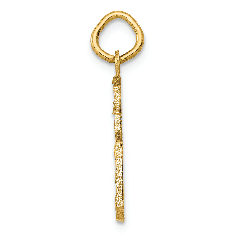 FJC Finejewelers 14k Yellow Gold Casted Medium Bright Cut Number 6 Charm