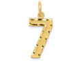 FJC Finejewelers 14k Yellow Gold Casted Medium Bright Cut Number 7 Charm