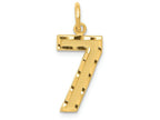 FJC Finejewelers 14k Yellow Gold Casted Medium Bright Cut Number 7 Charm