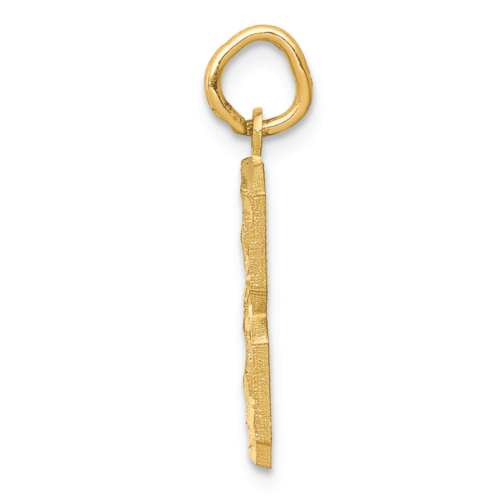 FJC Finejewelers 14k Yellow Gold Casted Medium Bright Cut Number 8 Charm