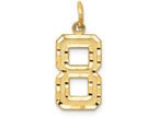 FJC Finejewelers 14k Yellow Gold Casted Medium Bright Cut Number 8 Charm