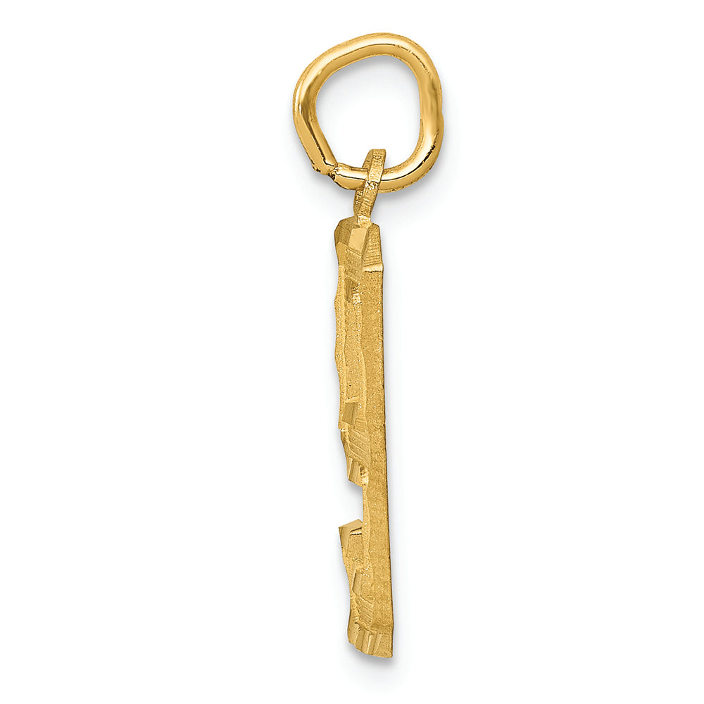 FJC Finejewelers 14k Yellow Gold Casted Medium Bright Cut Number 9 Charm