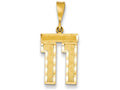 FJC Finejewelers 14k Yellow Gold Medium Bright Cut Number 11 Charm