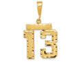 FJC Finejewelers 14k Yellow Gold Medium Bright Cut Number 13 Charm