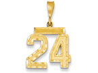 FJC Finejewelers 14k Yellow Gold Medium Bright Cut Number 24 Charm