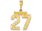 FJC Finejewelers 14k Yellow Gold Medium Bright Cut Number 27 Charm