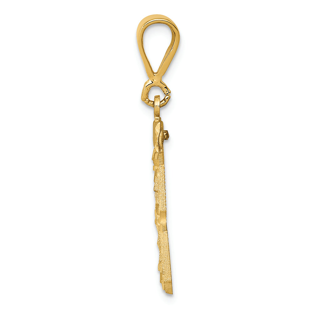 FJC Finejewelers 14k Yellow Gold Medium Bright Cut Number 33 Charm