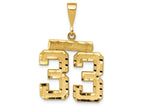 FJC Finejewelers 14k Yellow Gold Medium Bright Cut Number 33 Charm