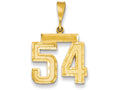 FJC Finejewelers 14k Yellow Gold Medium Bright Cut Number 54 Charm