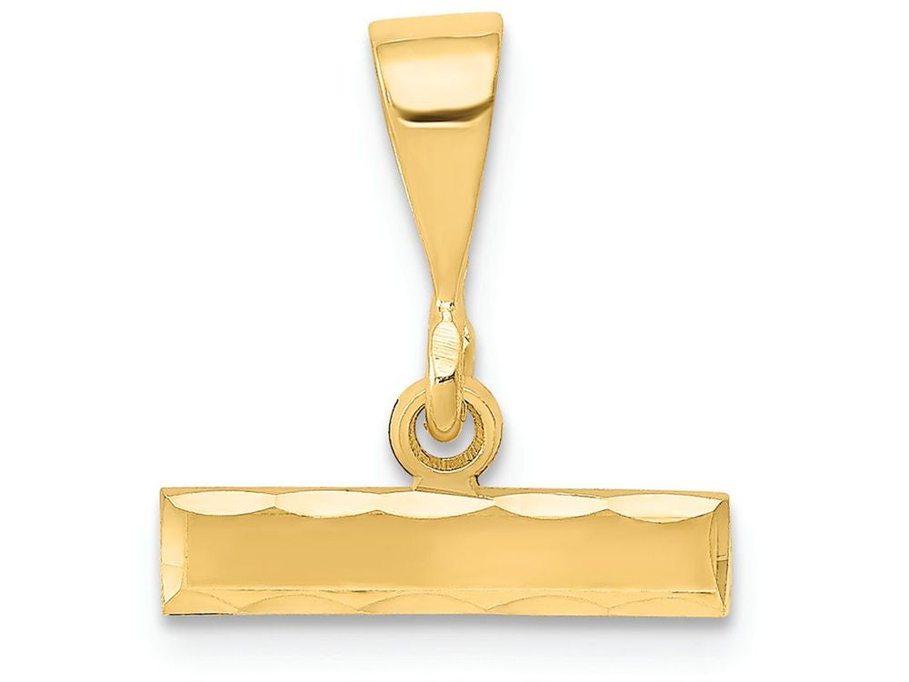 FJC Finejewelers 14k Yellow Gold Casted Medium Bright Cut Top Charm