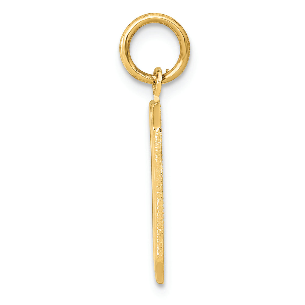 FJC Finejewelers 14k Yellow Gold Casted Medium Polished Number 0 Charm