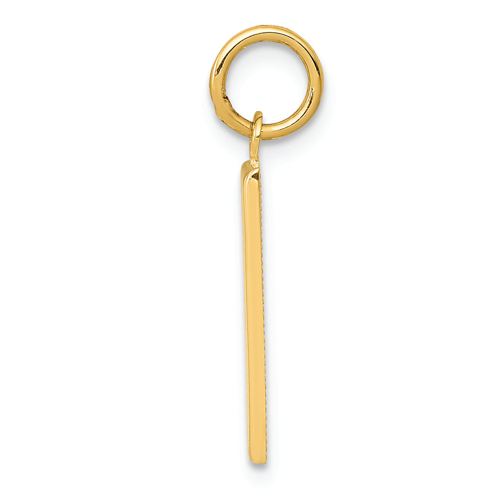 FJC Finejewelers 14k Yellow Gold Casted Medium Polished Number 1 Charm