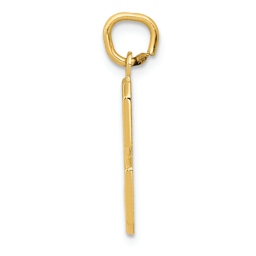 FJC Finejewelers 14k Yellow Gold Casted Medium Polished Number 3 Charm