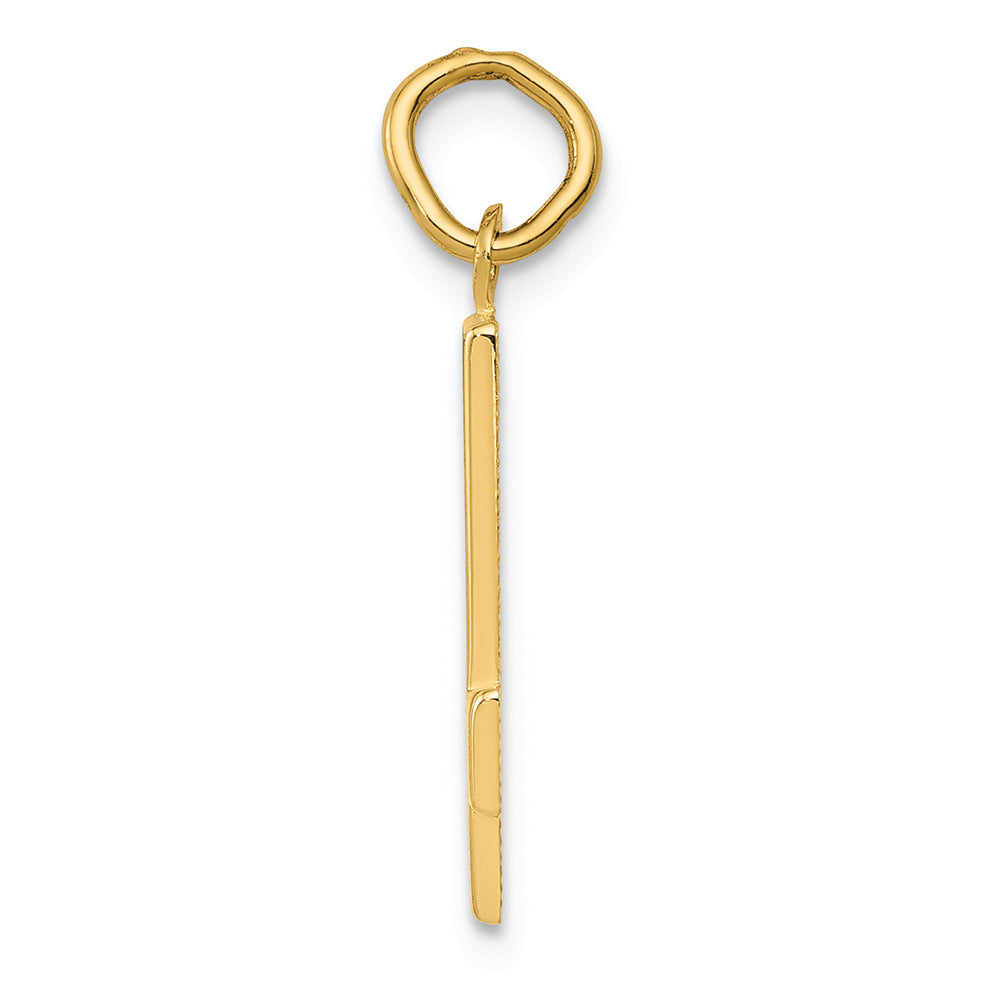 FJC Finejewelers 14k Yellow Gold Casted Medium Polished Number 4 Charm