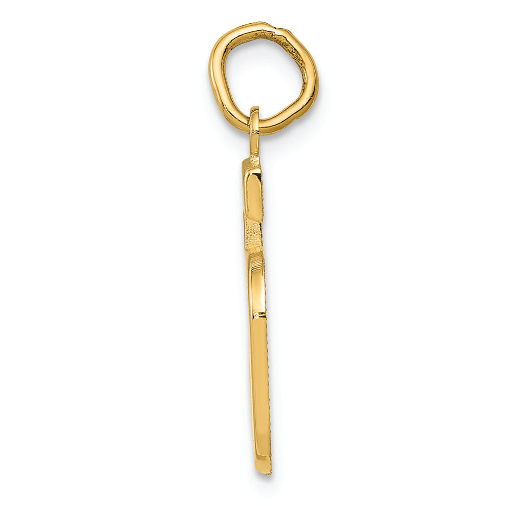 FJC Finejewelers 14k Yellow Gold Casted Medium Polished Number 5 Charm