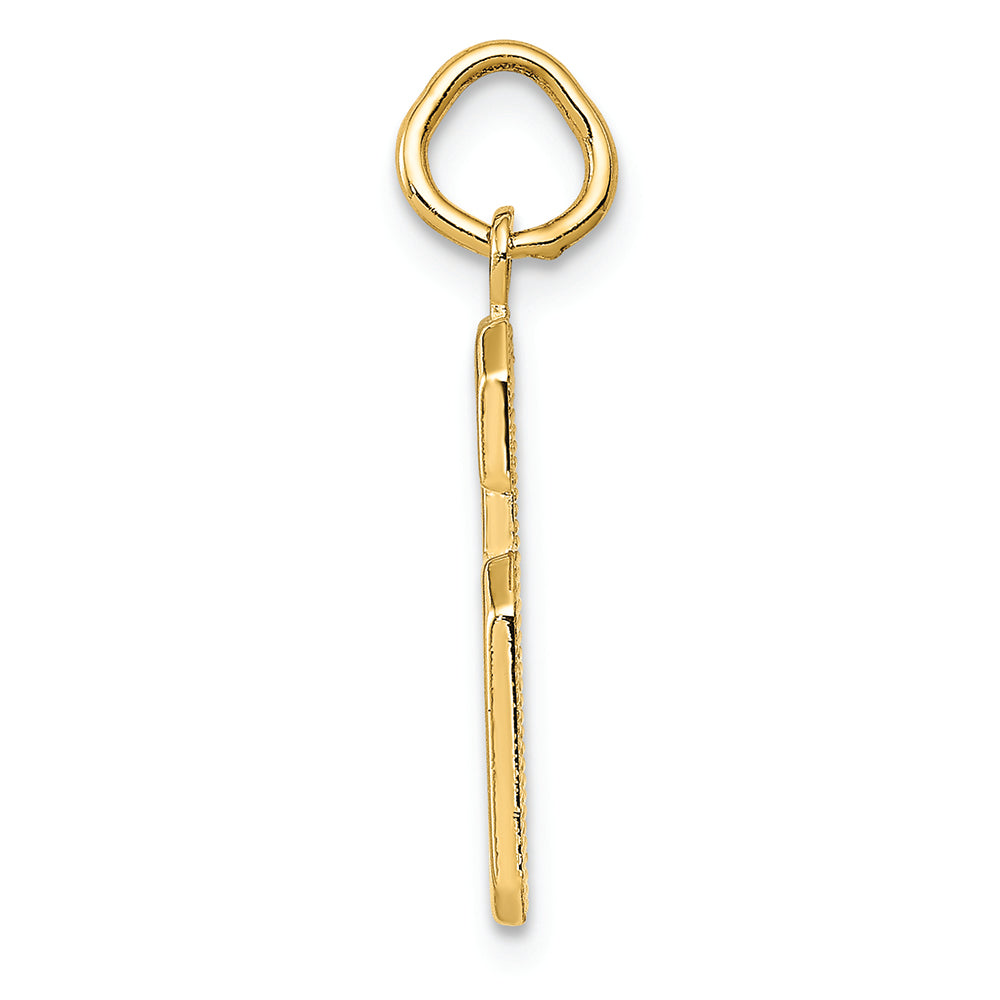 FJC Finejewelers 14k Yellow Gold Casted Medium Polished Number 6 Charm