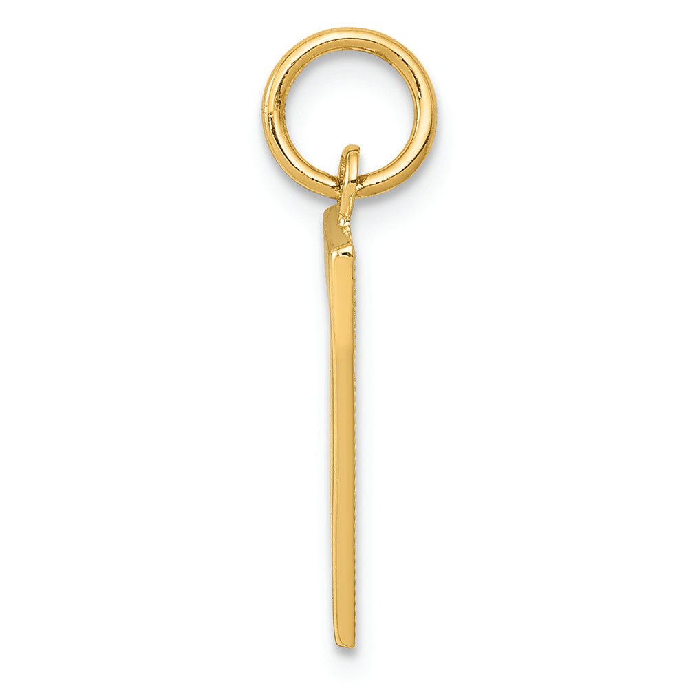 FJC Finejewelers 14k Yellow Gold Casted Medium Polished Number 7 Charm