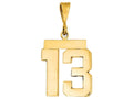 FJC Finejewelers 14k Yellow Gold Medium Polished Number 13 Charm