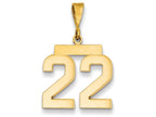 FJC Finejewelers 14k Yellow Gold Medium Polished Number 22 Charm