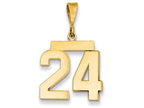 FJC Finejewelers 14k Yellow Gold Medium Polished Number 24 Charm