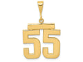 FJC Finejewelers 14k Yellow Gold Medium Polished Number 55 Charm