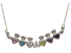 ShanOre® Claddagh Trinity Mothers Pendant Necklace Personalize 6 5mm Heart Shape Simulated Birthstones
