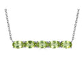 FJC Finejewelers Sterling Silver Necklace Pendant with 5 Oval Peridot Stones
