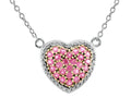 FJC Finejewelers Heart Shaped Created Pink Sapphire 18 Inch Necklace