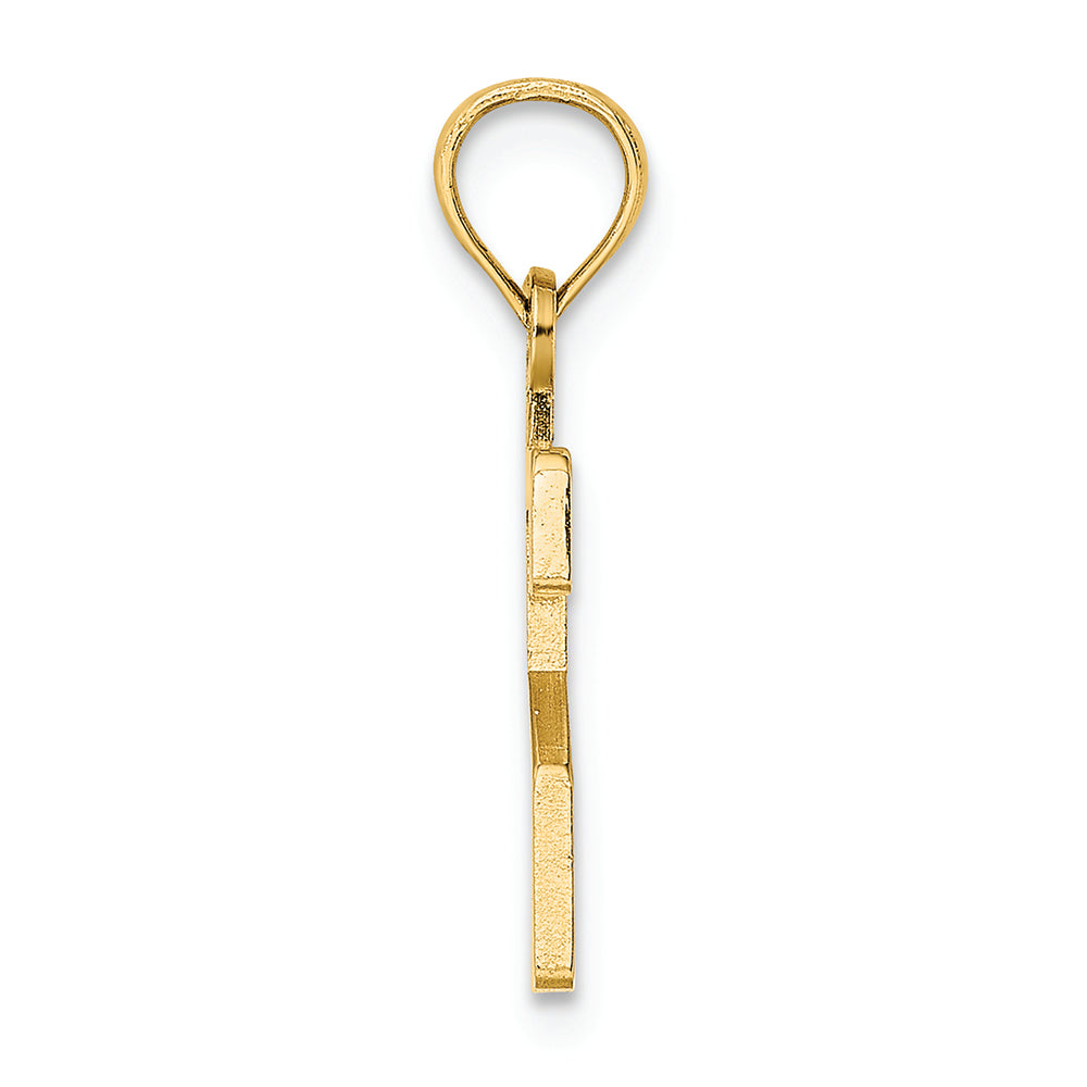 FJC Finejewelers 14k Yellow Gold 2"block Styl Charm
