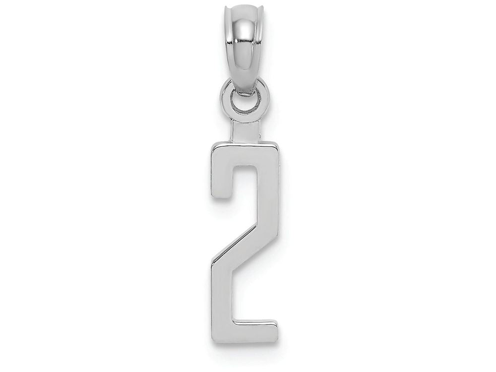 FJC Finejewelers 14k White Gold "2"block Style Charm