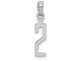 FJC Finejewelers 14k White Gold "2"block Style Charm