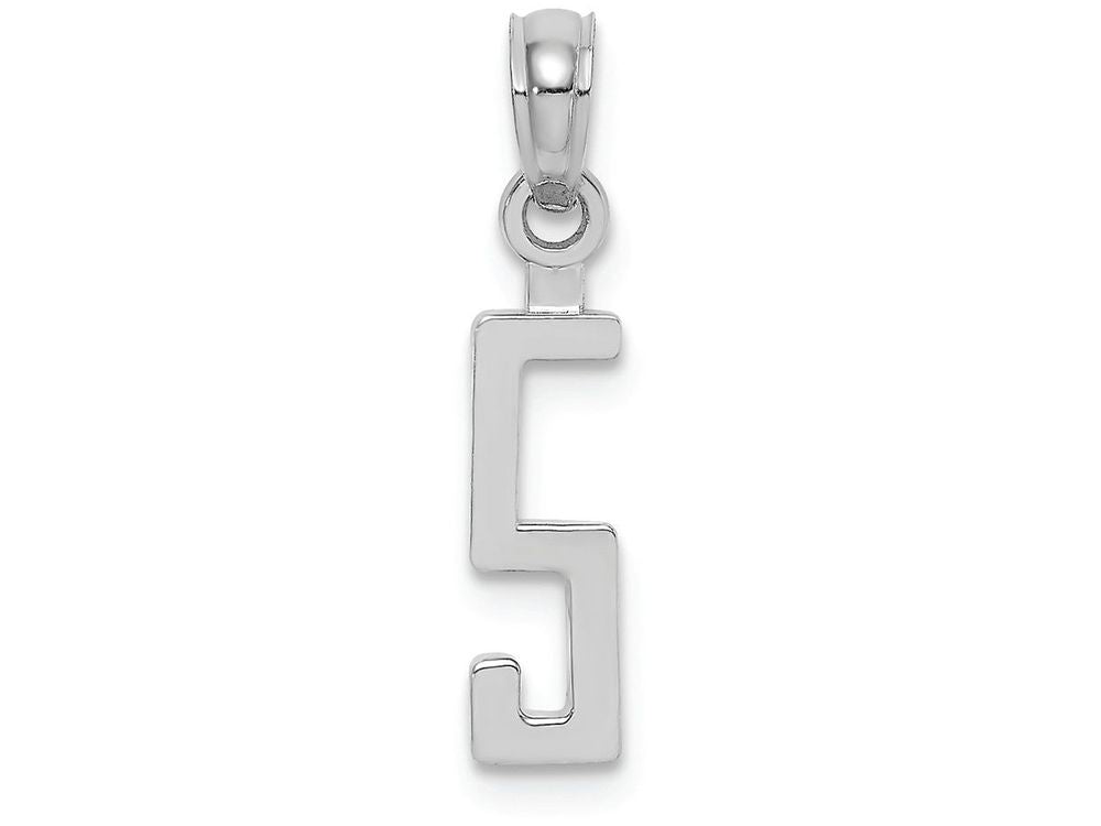 FJC Finejewelers 14k White Gold "5"block Style Charm