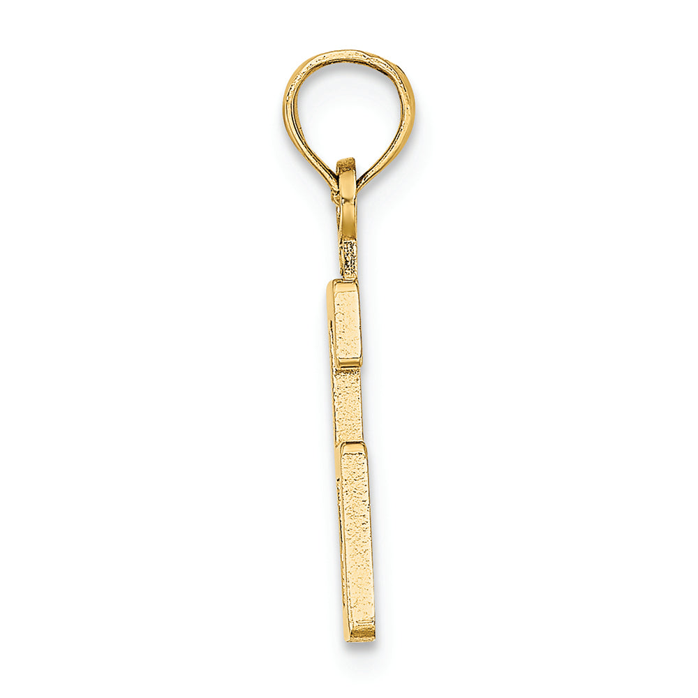 FJC Finejewelers 14k Yellow Gold 6"block Styl Charm
