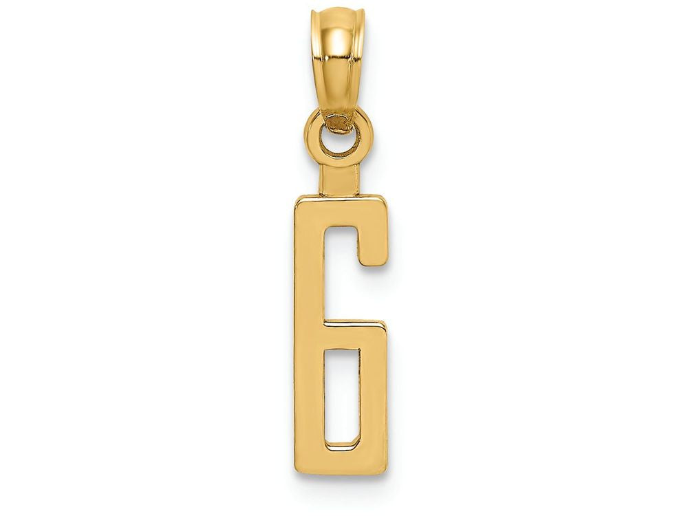 FJC Finejewelers 14k Yellow Gold 6"block Styl Charm