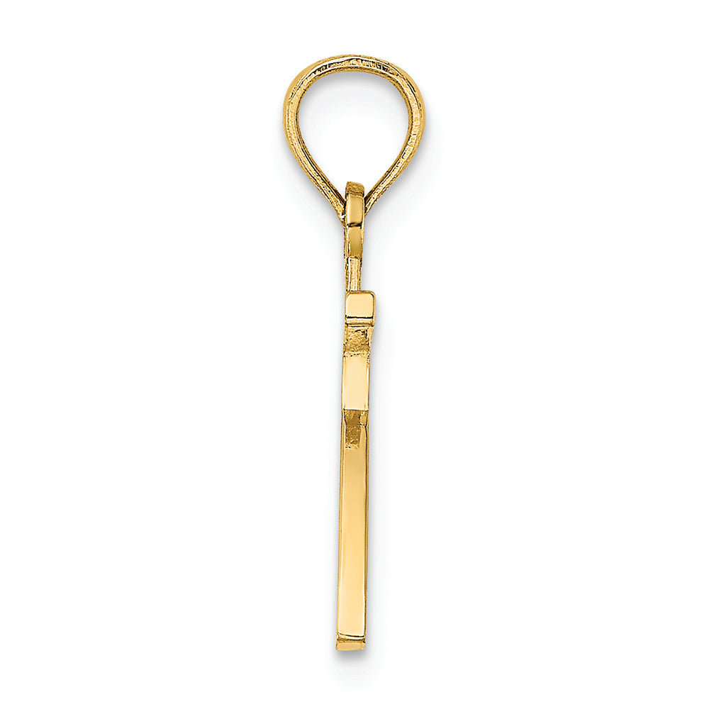 FJC Finejewelers 14k Yellow Gold 7"block Styl Charm