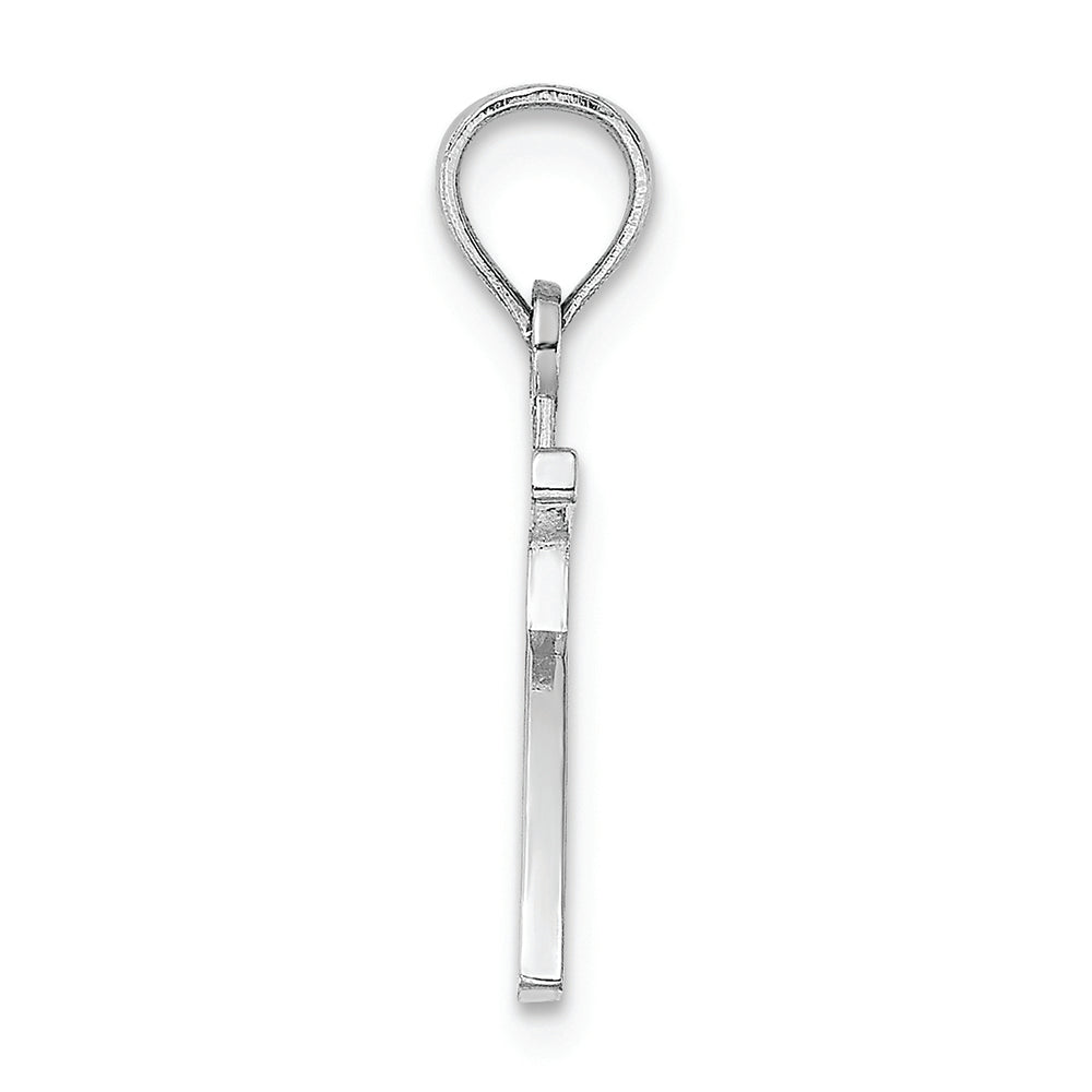 FJC Finejewelers 14k White Gold 7"block Styl Charm