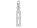 FJC Finejewelers 14k White Gold "8"block Style Charm