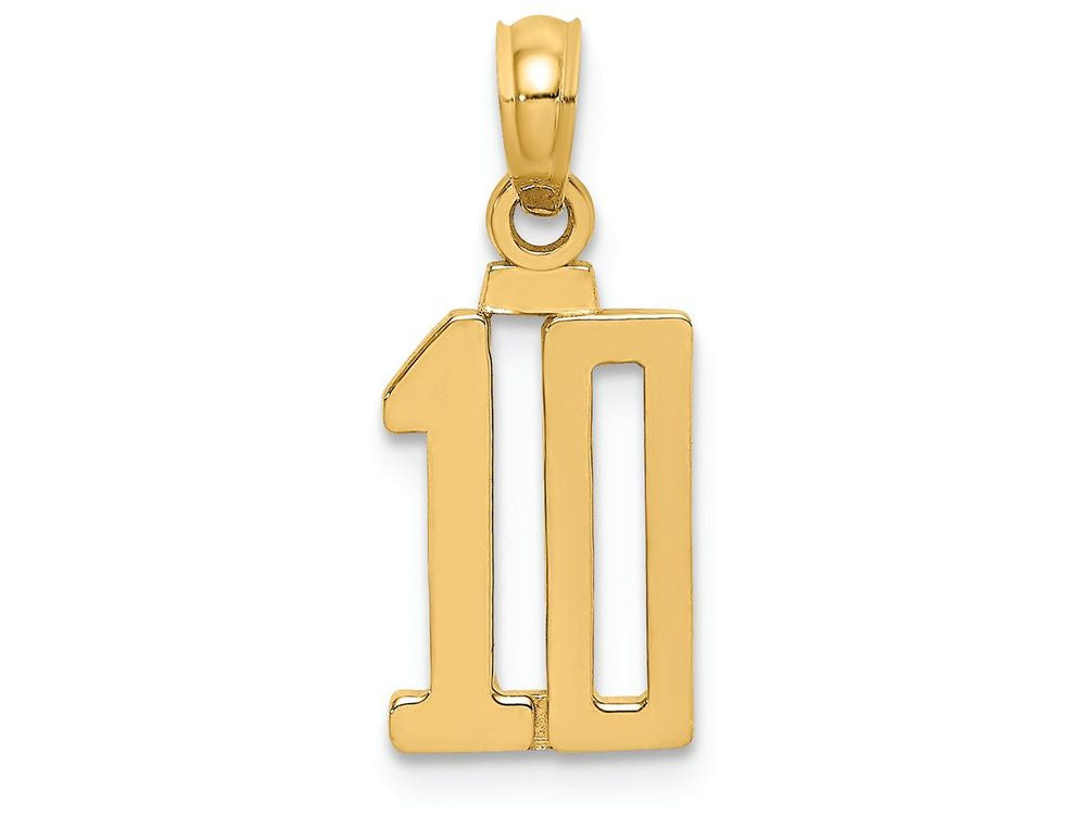FJC Finejewelers 14k Yellow Gold 10"block Styl Charm