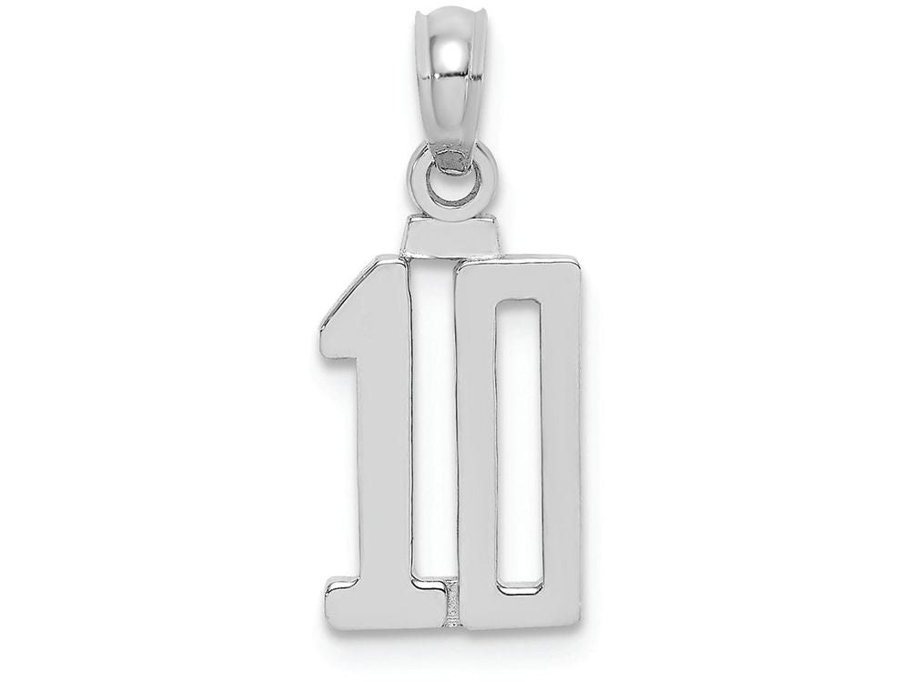 FJC Finejewelers 14k White Gold "10"block Style Charm