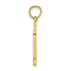 FJC Finejewelers 14k Yellow Gold 11"block Styl Charm