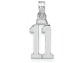 FJC Finejewelers 14k White Gold "11"block Style Charm