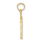 FJC Finejewelers 14k Yellow Gold 12"block Styl Charm