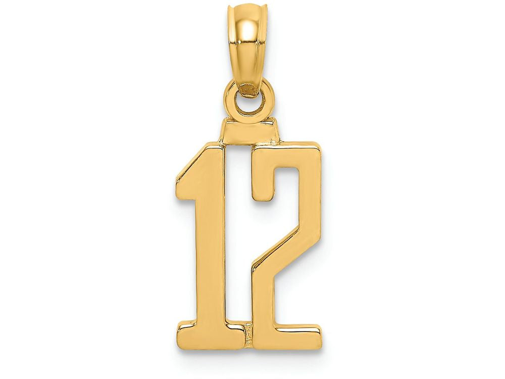 FJC Finejewelers 14k Yellow Gold 12"block Styl Charm